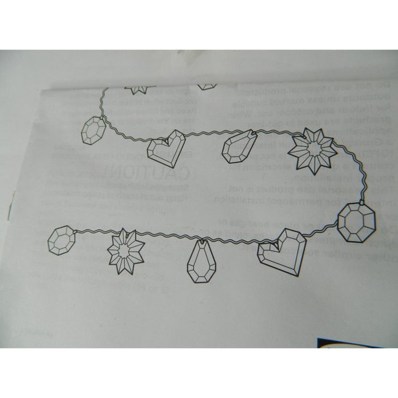 Ikea Lights String Amber Gold 10ft Hearts, Diamonds, Snowflakes, Circles Lucite - Picture 3 of 16